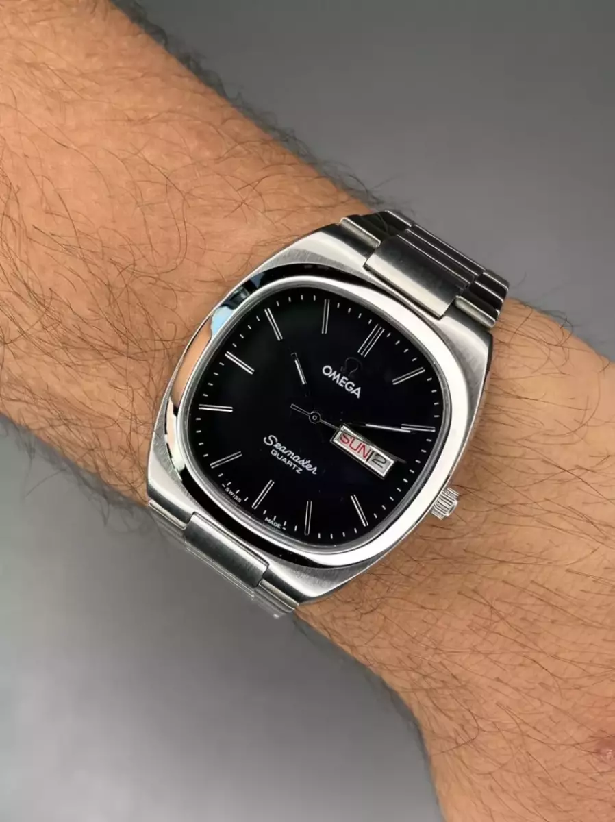 ساعت مچی امگا سیمستر نوستالژی بند سیلور صفحه مشکی Omega Seamaster