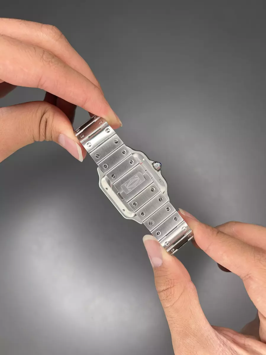 ساعت مچی کارتیه د سانتوس اتوماتیک عدد عربی صفحه سبز Cartier