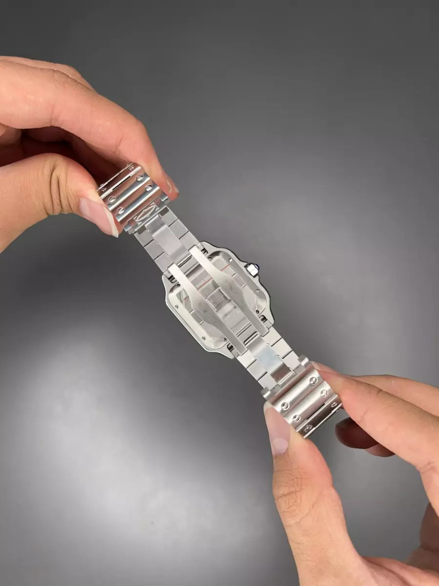 ساعت مچی کارتیه د سانتوس اتوماتیک عدد عربی صفحه سبز Cartier