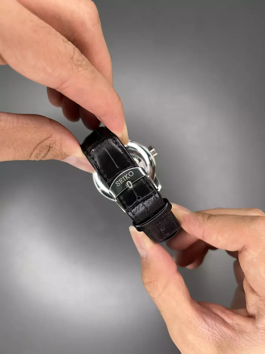 ساعت مچی سیکو پرساژ اتوماتیک بند چرمی صفحه آبی Seiko Presage