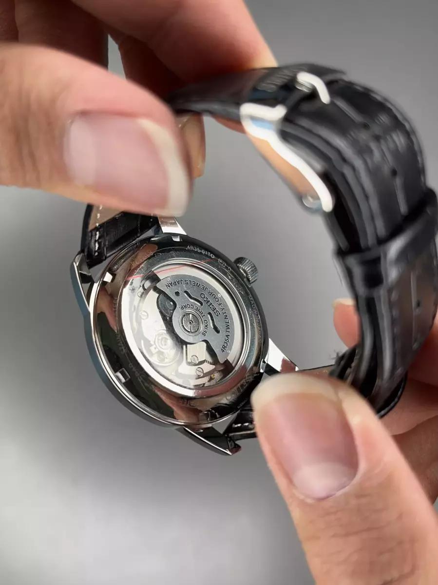 ساعت مچی سیکو پرساژ اتوماتیک بند چرمی صفحه آبی Seiko Presage