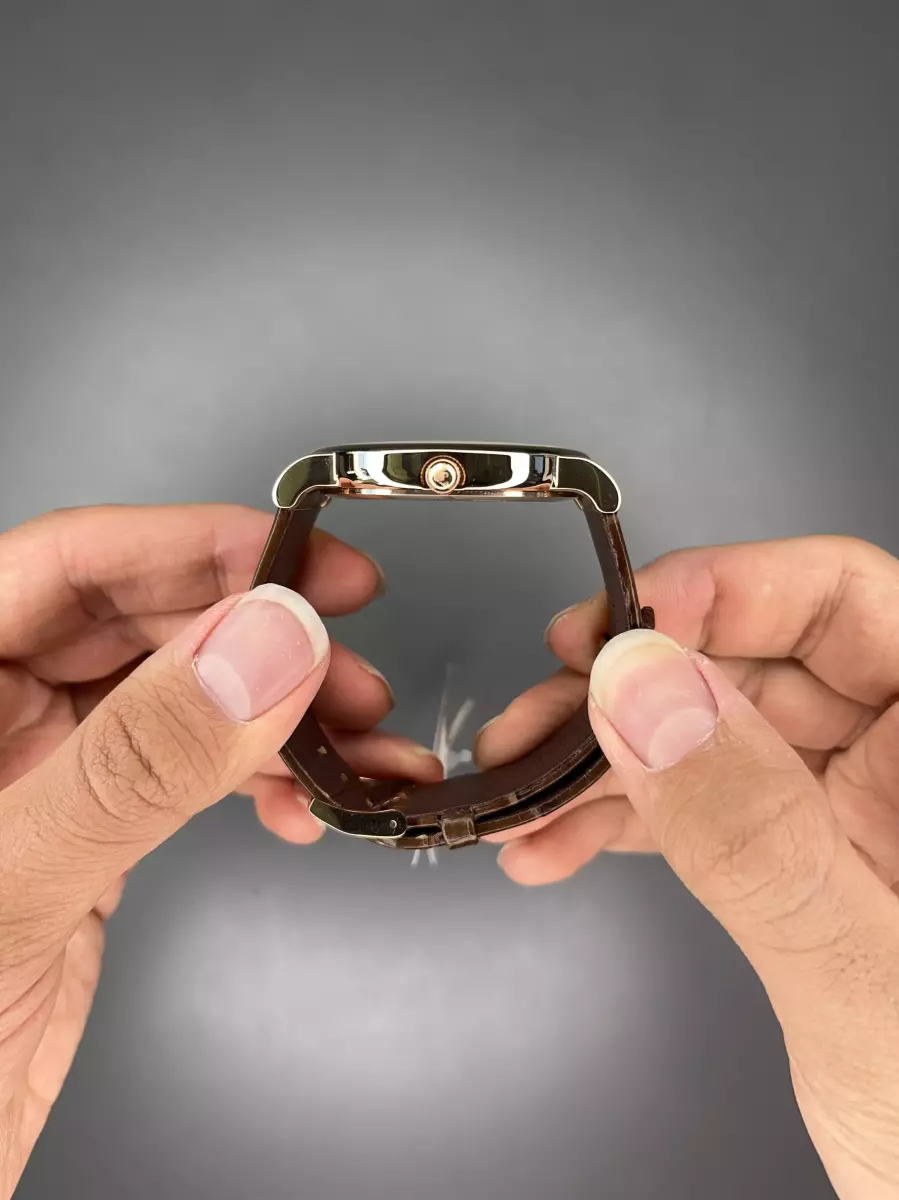 ساعت مچی امپریو آرمانی بند چرمی قهوه ای صفحه سفید Emporio Armani