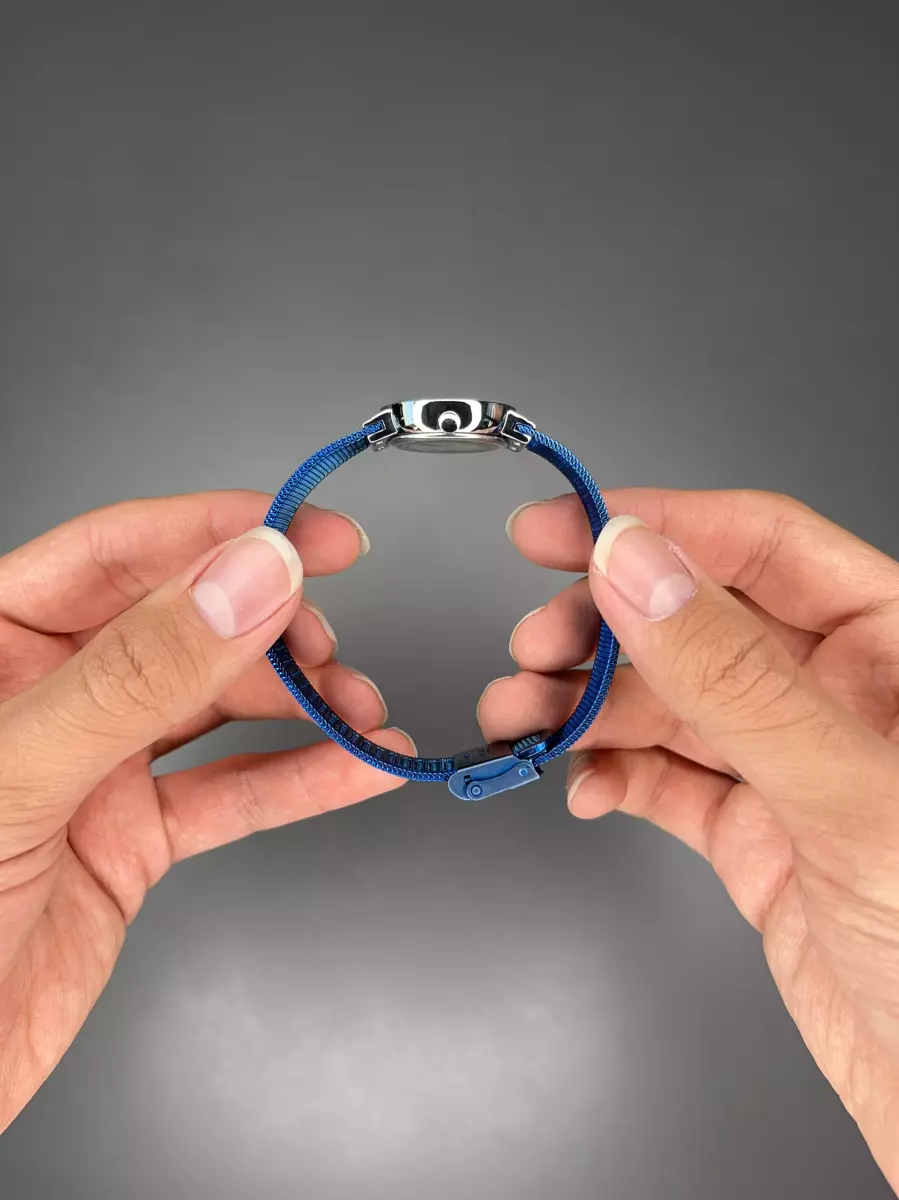 ساعت مچی برینگ بند حصیری بند آبی Bering