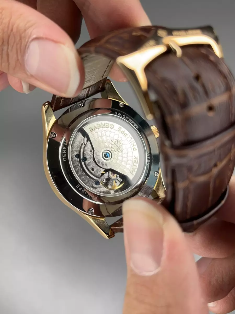 ساعت مچی پتک فیلیپ اتوماتیک قهوه ای صفحه سفید Patek Philippe