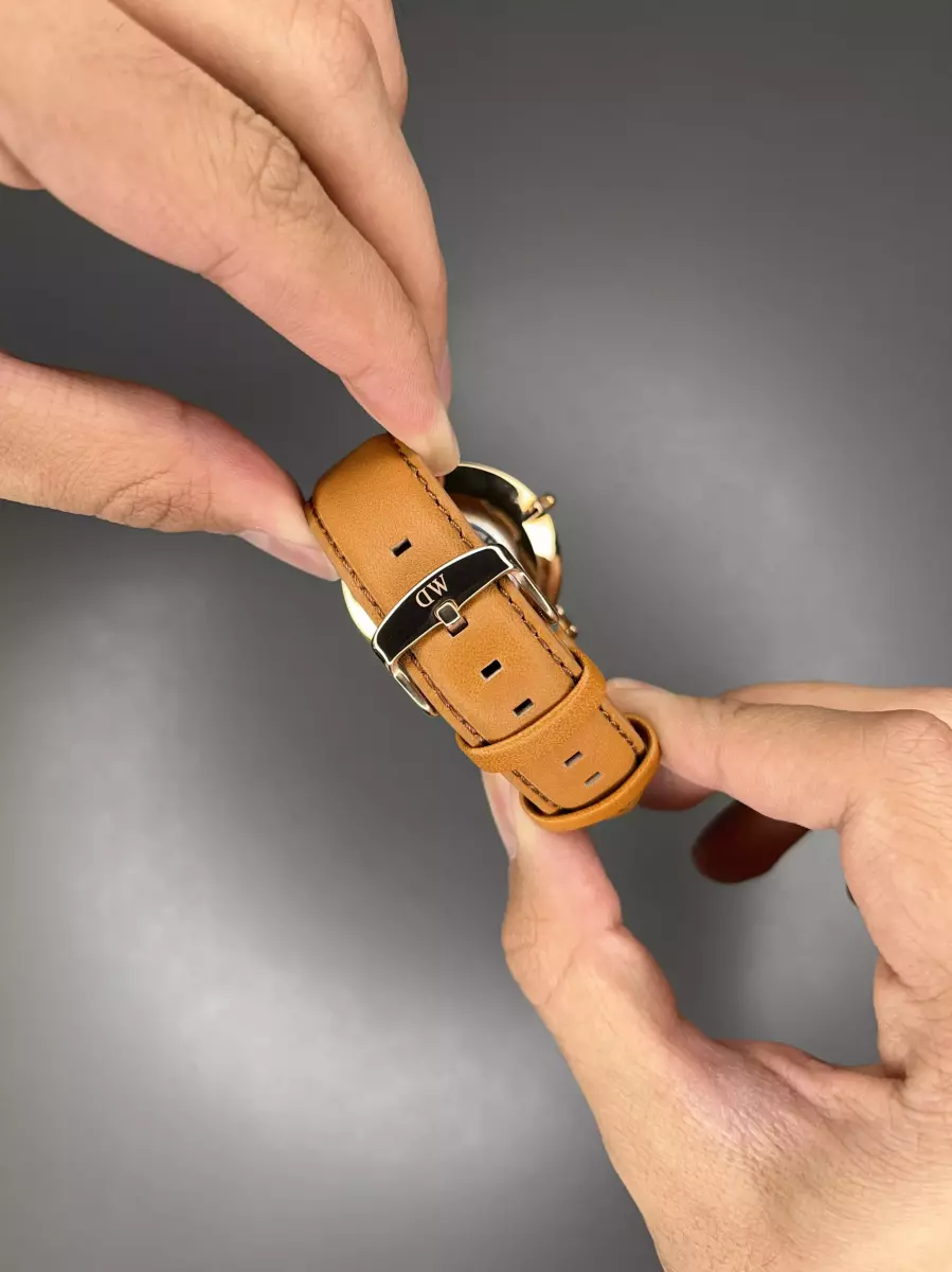 ساعت مچی دنیل ویلینگتون بند چرمی قهوه ای Daniel Wellington