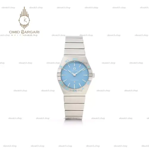 ساعت مچی امگا کانستلیشن بند سیلور صفحه تیفانی Omega Constellation