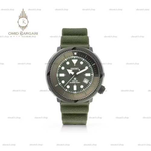 ساعت مچی سیکو بند رابر سبز Seiko