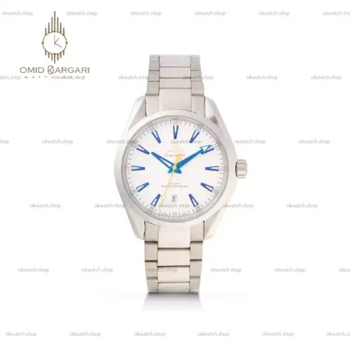 ساعت مچی امگا سیمستر بند سیلور صفحه سفید Omega Seamaster