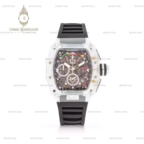 ساعت مچی ریچارد میل کرونوگراف قاب پلاستیکی مشکی  Richard Mille