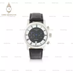 ساعت مچی پتک فیلیپ کرونوگراف بند چرمی مشکی Patek Philippe
