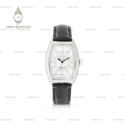ساعت مچی فرانک مولر قاب سیلور صفحه نگین دار Franck Muller