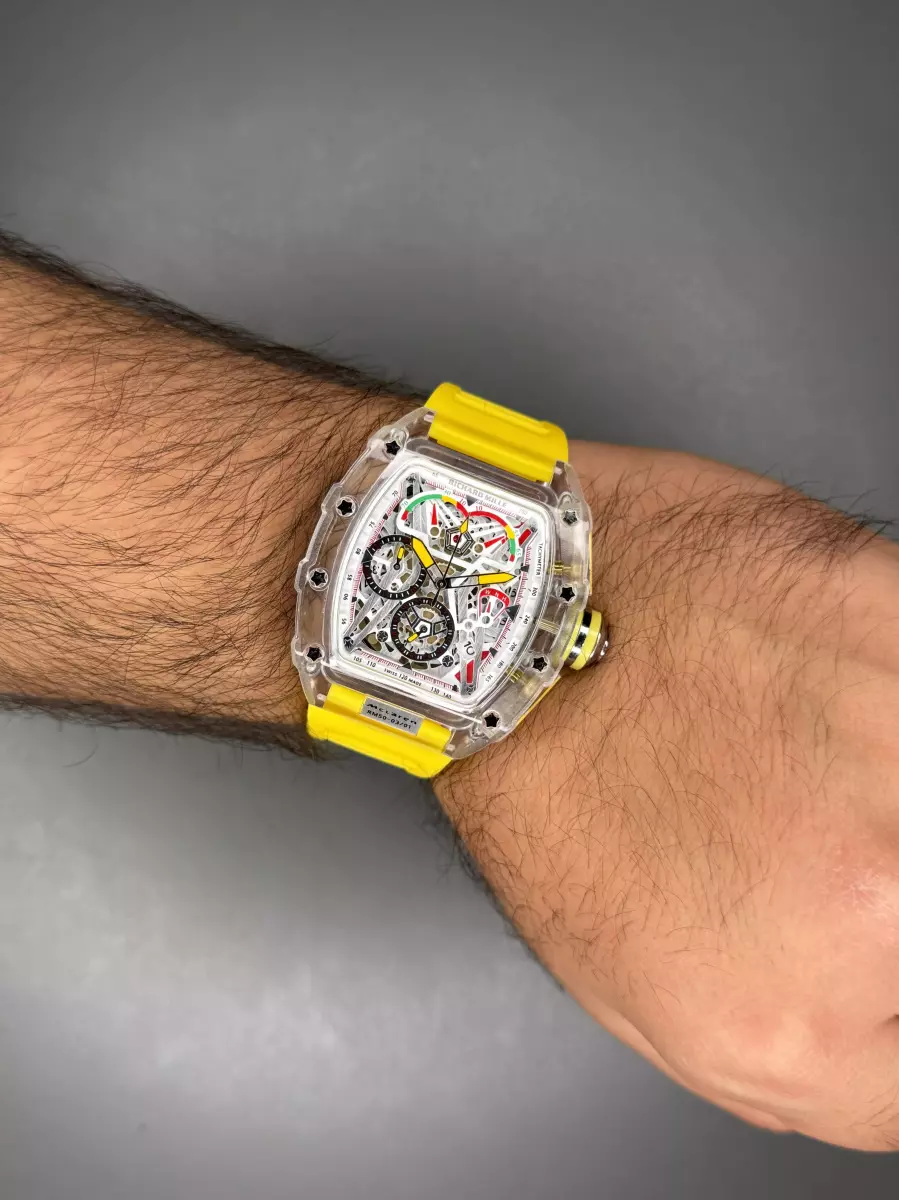 ساعت مچی ریچارد میل کورنوگراف قاب پلاستیکی زرد Richard Mille