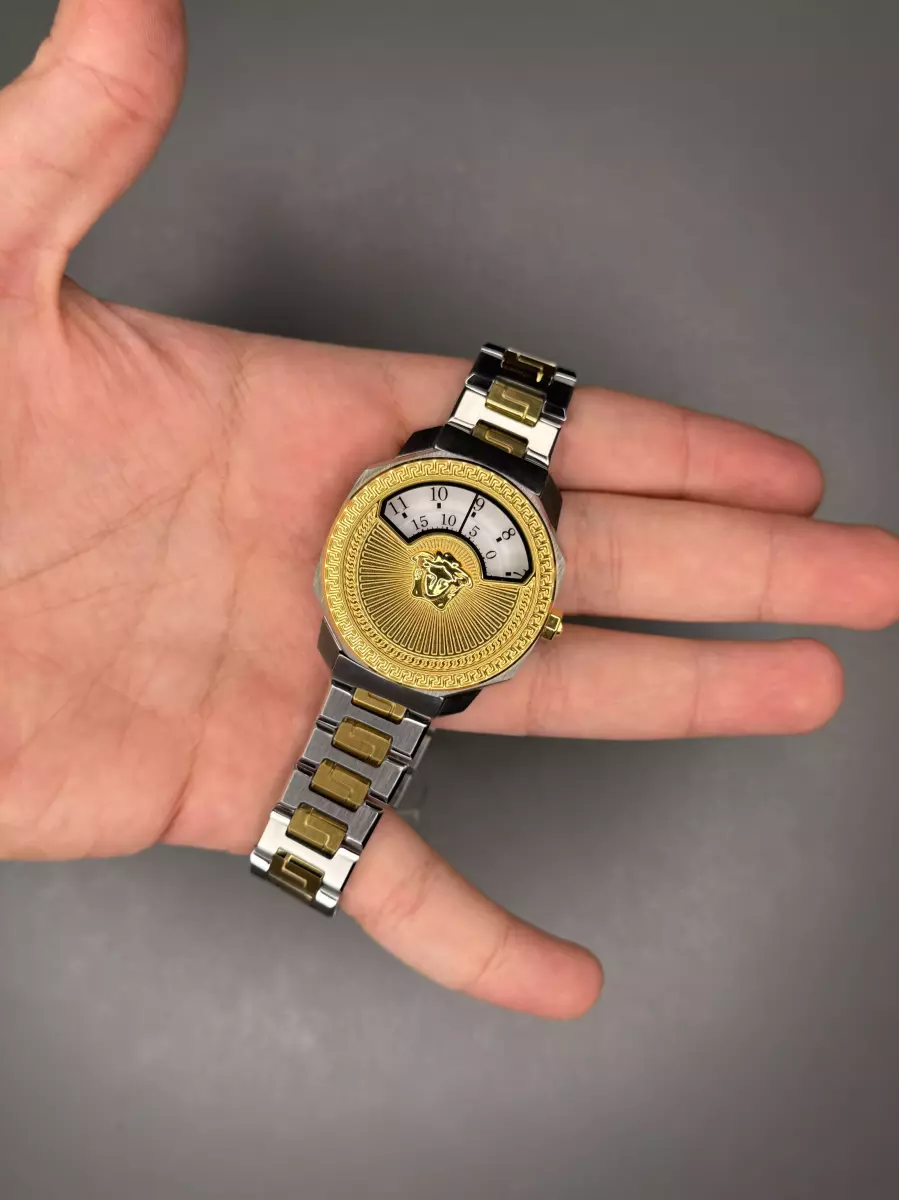 ساعت مچی ورساچه سیلور طلایی صفحه سفید Versace Dylos