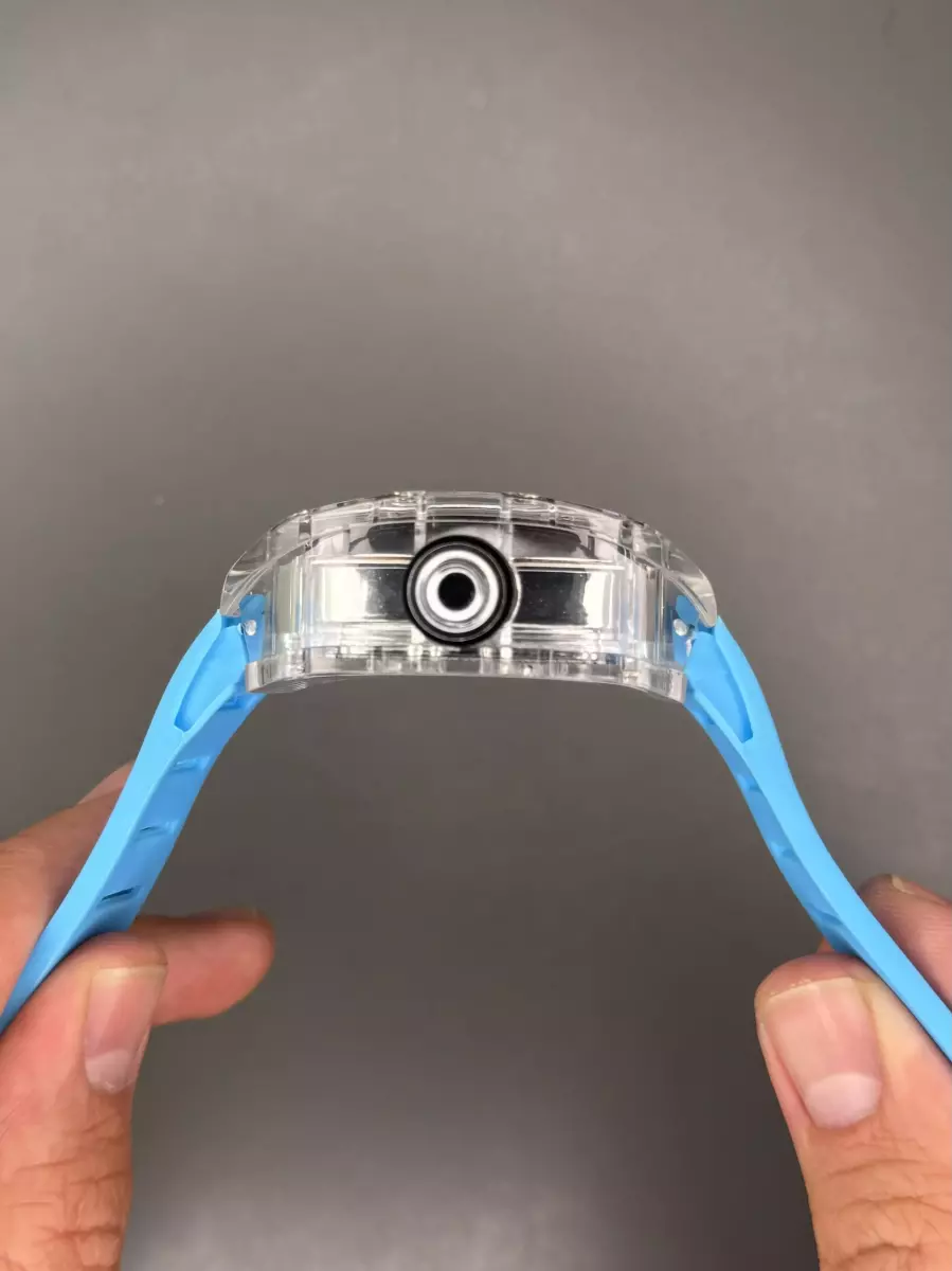 ساعت مچی ریچارد میل صفحه اسکلتون بند رابر آبی Richard Mille