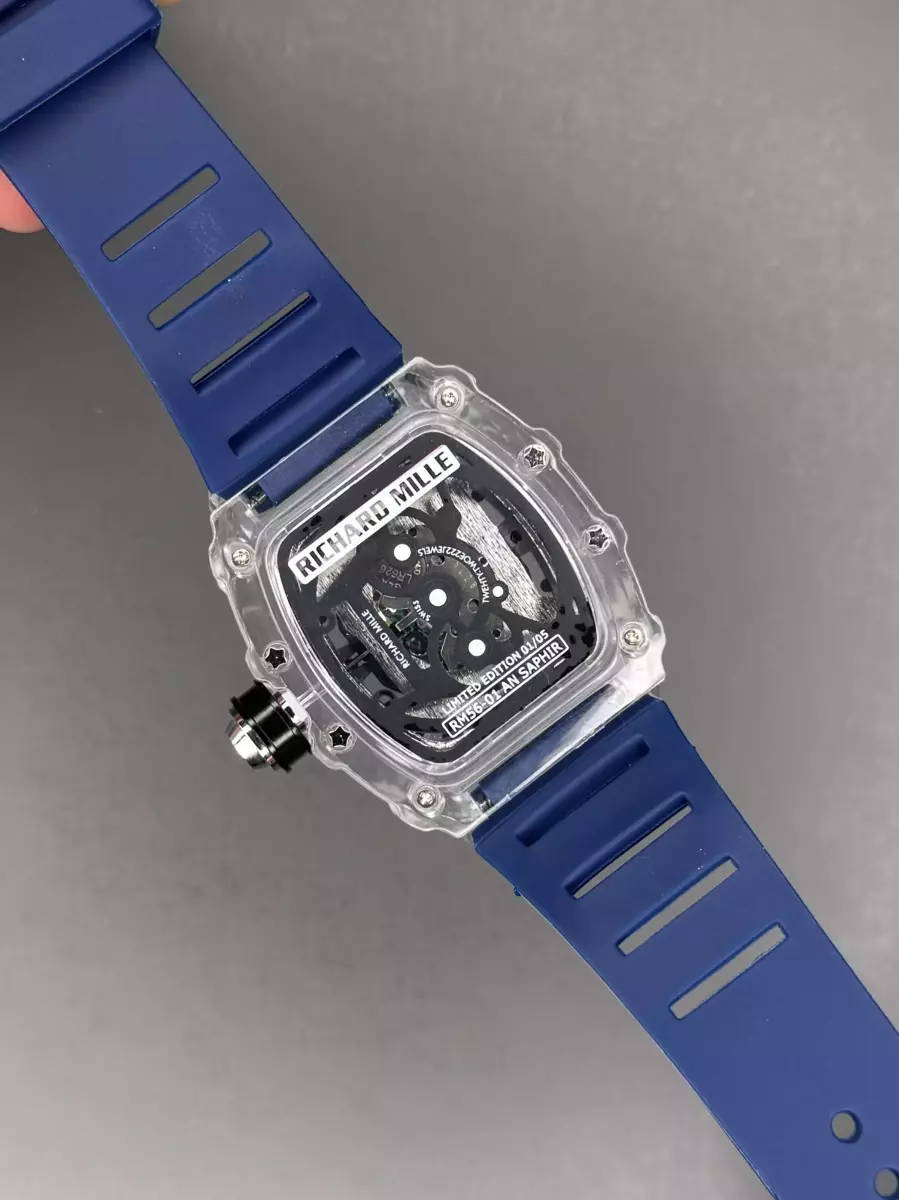 ساعت مچی ریچارد میل صفحه اسکلتون بند رابر سرمه ای Richard Mille
