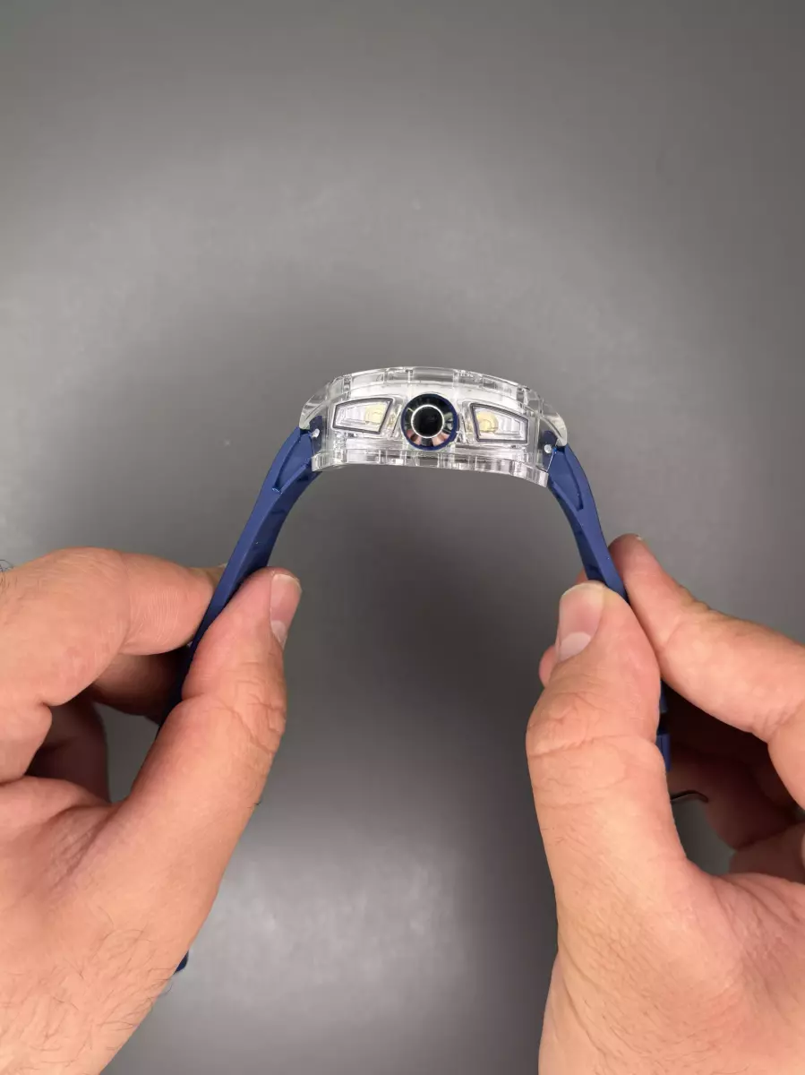 ساعت مچی ریچارد میل صفحه اسکلتون بند رابر سرمه ای Richard Mille