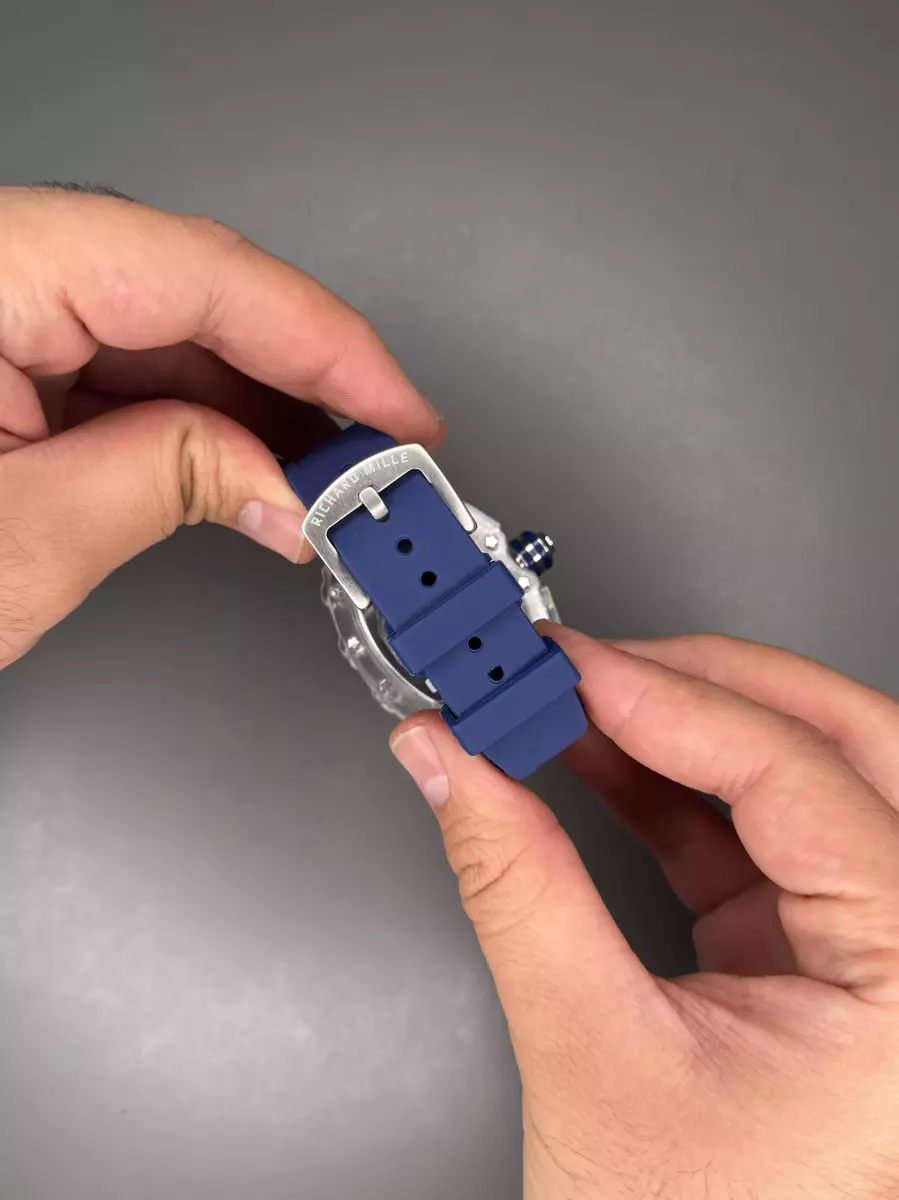 ساعت مچی ریچارد میل کورنوگراف قاب پلاستیکی بند سرمه ای Richard Mille