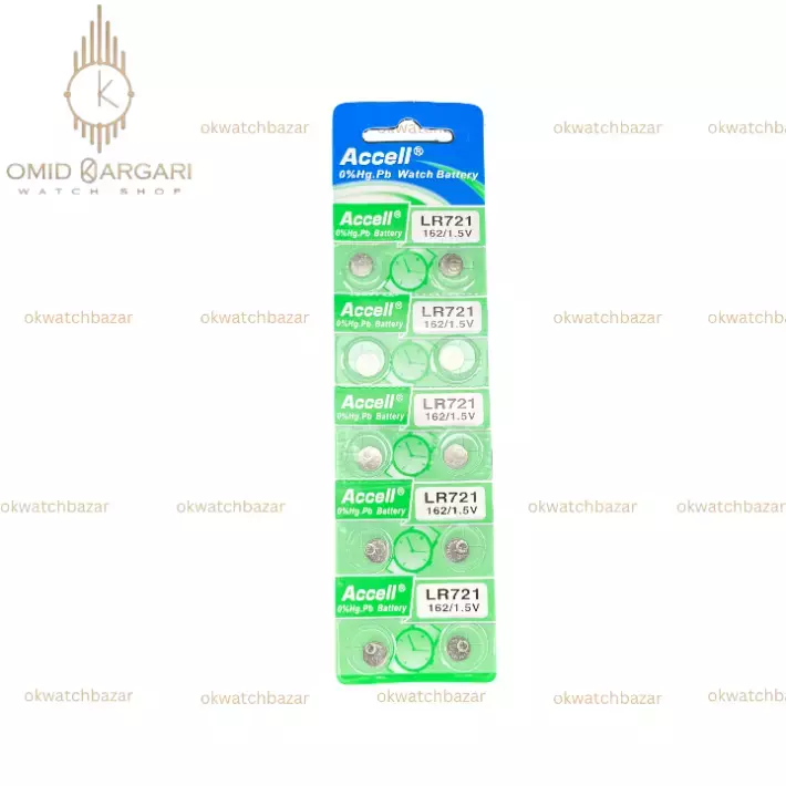 باتری ساعت اکسل مدل LR721 بسته 10 عددی