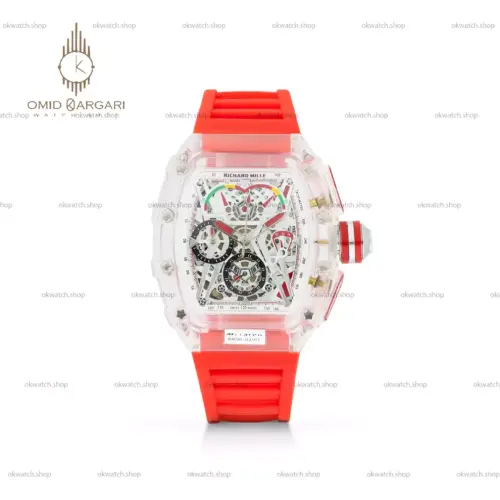ساعت مچی ریچارد میل کرونوگراف قاب پلاستیکی قرمز Richard Mille