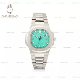 ساعت مچی پتک فیلیپ ناتیلوس صفحه تیفانی بند سیلور Patek  Philippe Nautilus