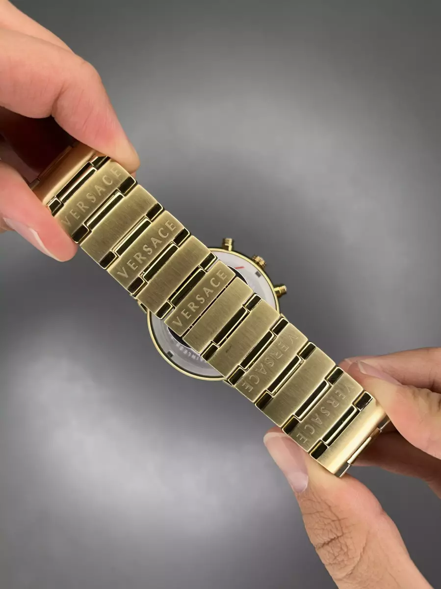 ساعت مچی ورساچه کورنوگراف طلایی صفحه سبز Versace Greca