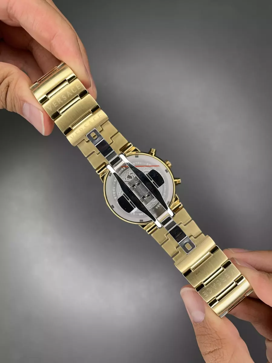 ساعت مچی ورساچه کورنوگراف طلایی صفحه سبز Versace Greca