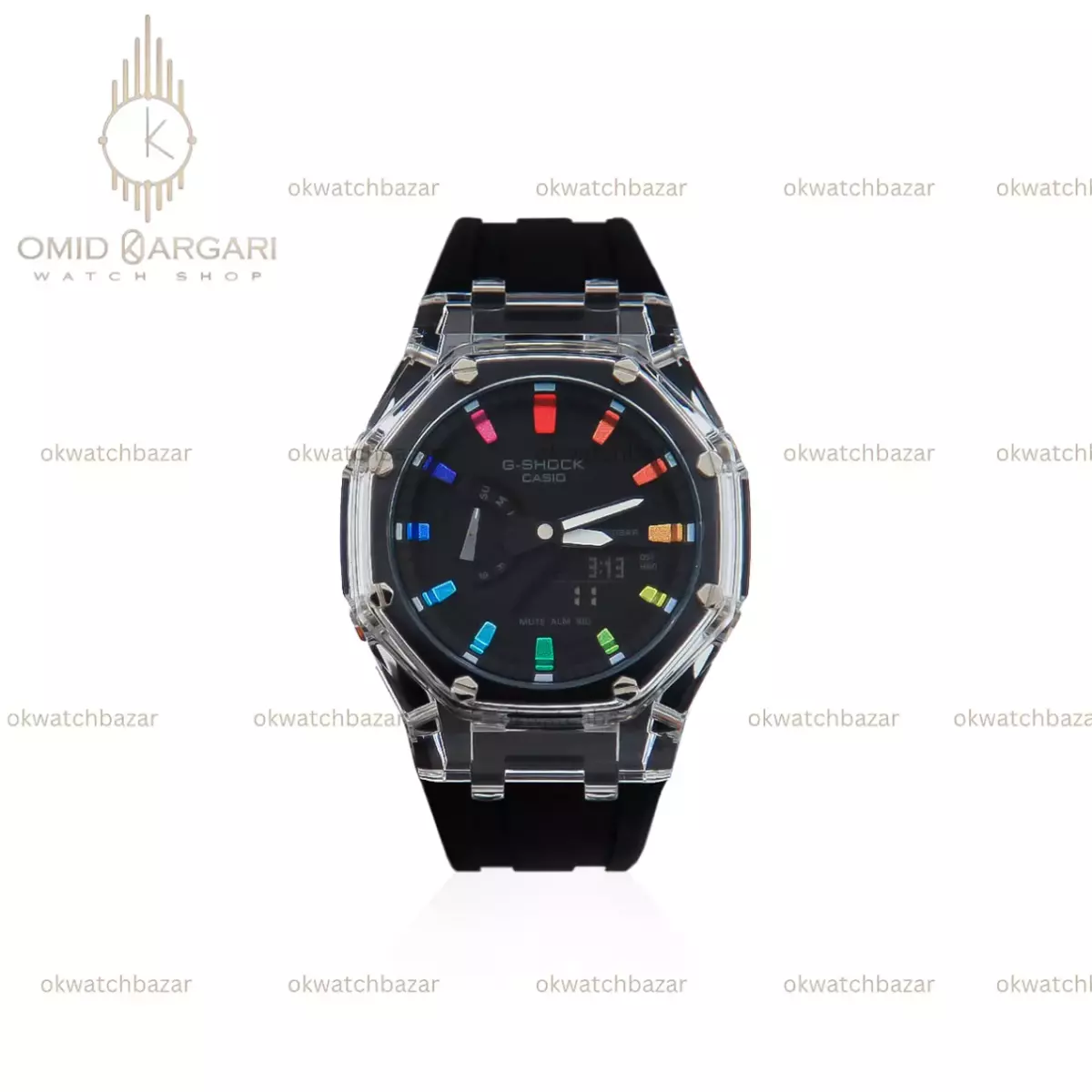 ساعت مچی کاسیو جی شاک اندکس هفت رنگ Casio G-SHOCK GA-2100