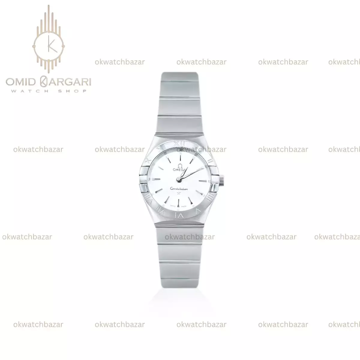 ساعت مچی امگا کانستلیشن سیلور صفحه سفید Omega Constellation