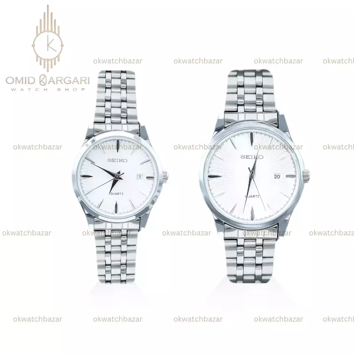 ساعت مچی سیکو تک موتوره سیلور صفحه سفید Seiko