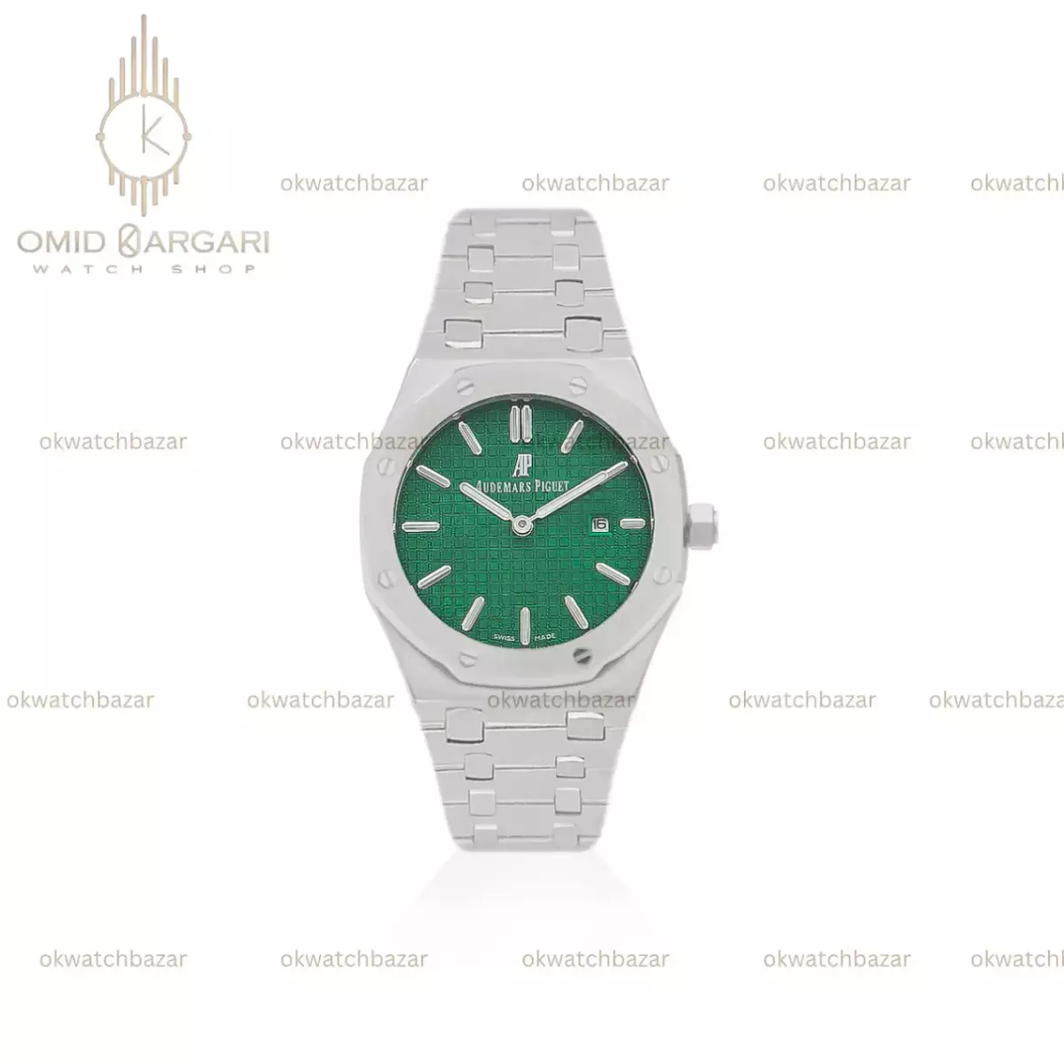 ساعت مچی اودمار پیگه سیلور صفحه سبز Audemars Piguet