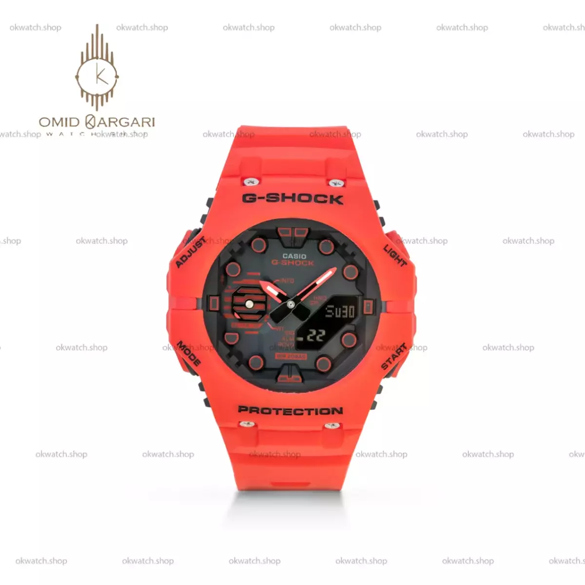 ساعت مچی کاسیو جی-شاک بند قرمز Casio G-Shock GA-B001-4AER