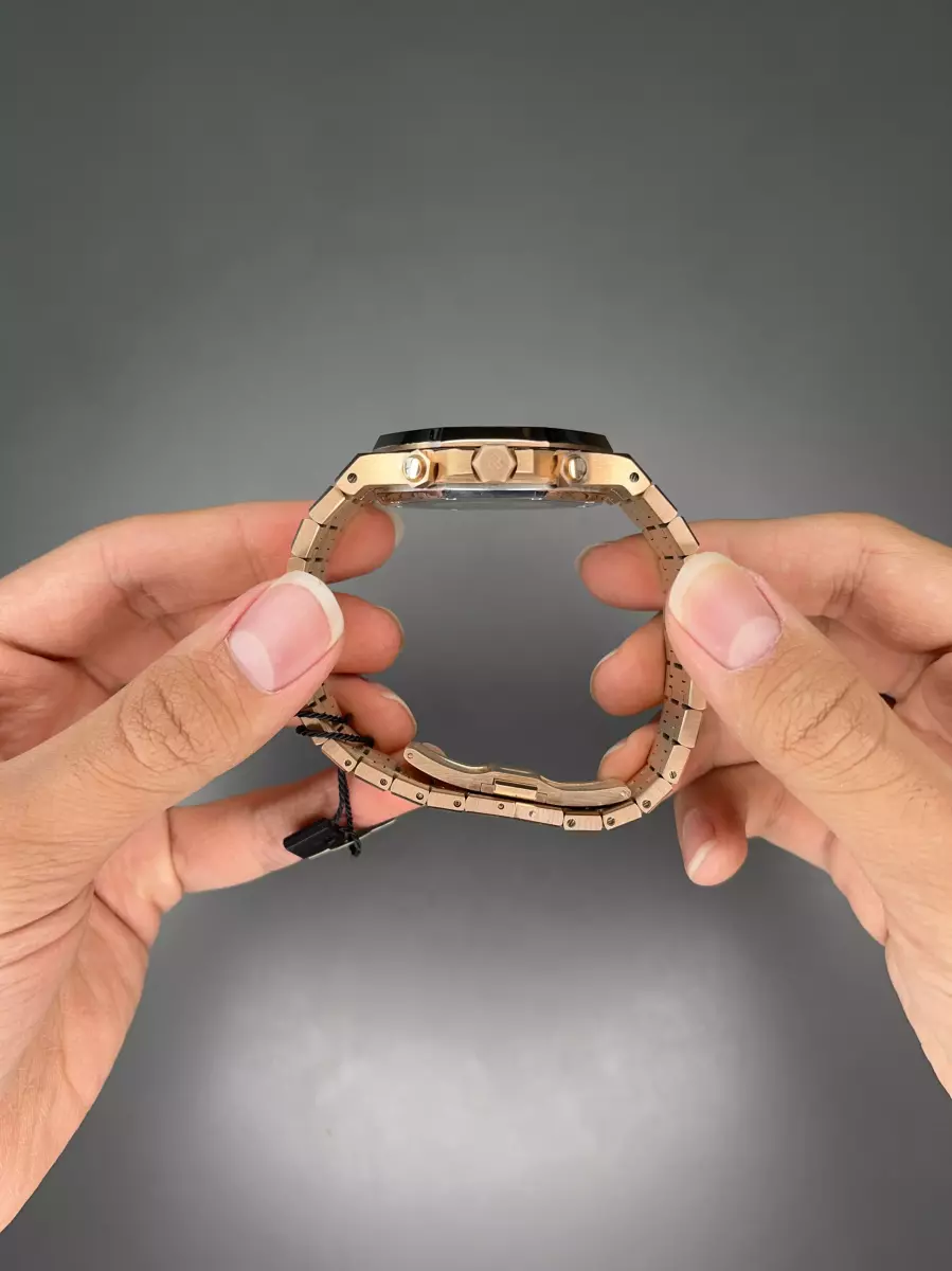 ساعت مچی اودمار پیگه کورنوگراف بند رزگلد صفحه طوسی Audemars Piguet