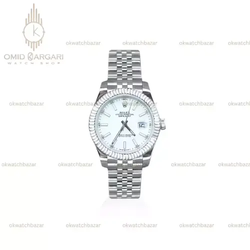 ساعت مچی رولکس دیت جاست صفحه شیری بند سیلور Rolex Datejust