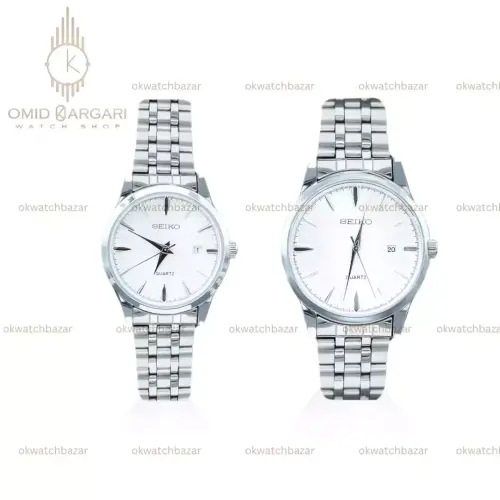 ساعت مچی سیکو تک موتوره سیلور صفحه سفید Seiko