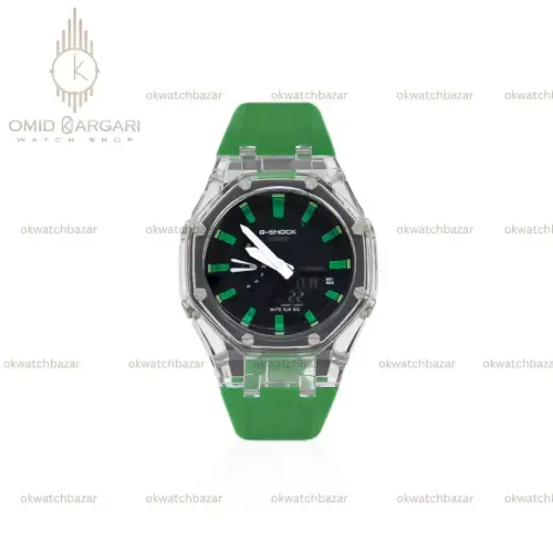 ساعت مچی کاسیو جی-شاک بند سبز Casio G-SHOCK GA-2100