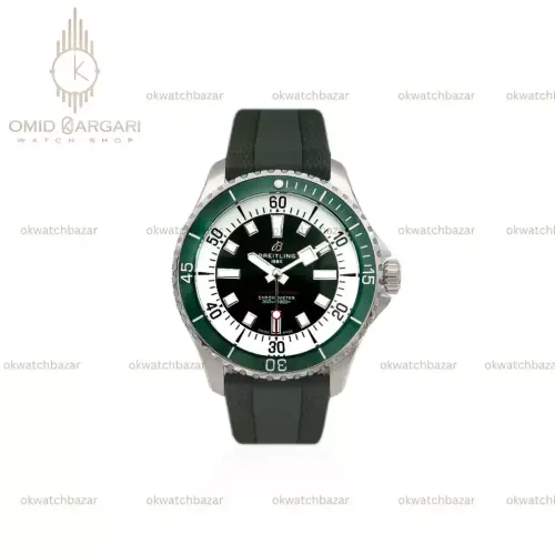 ساعت مچی برایتلینگ سوپراوشین موتور اتوماتیک بند رابر سبز Breitling