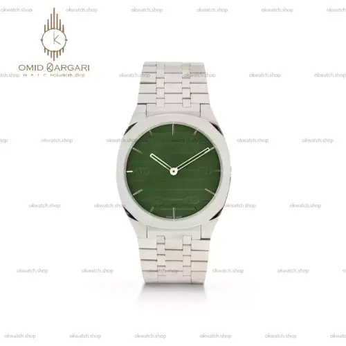 ساعت مچی گوچی بند سیلور صفحه سبز Gucci