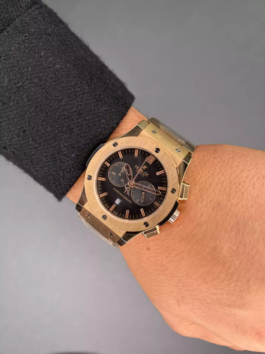 ساعت مچی اوبلو کرنوگراف رزگلد کلاسیک Hublot Chronograph Classic Rose Gold