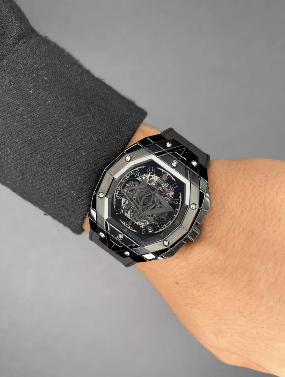 ساعت مچی اوبلو کهکشانی تمام مشکی Hublot Spirit of Big Bang Sang Bleu