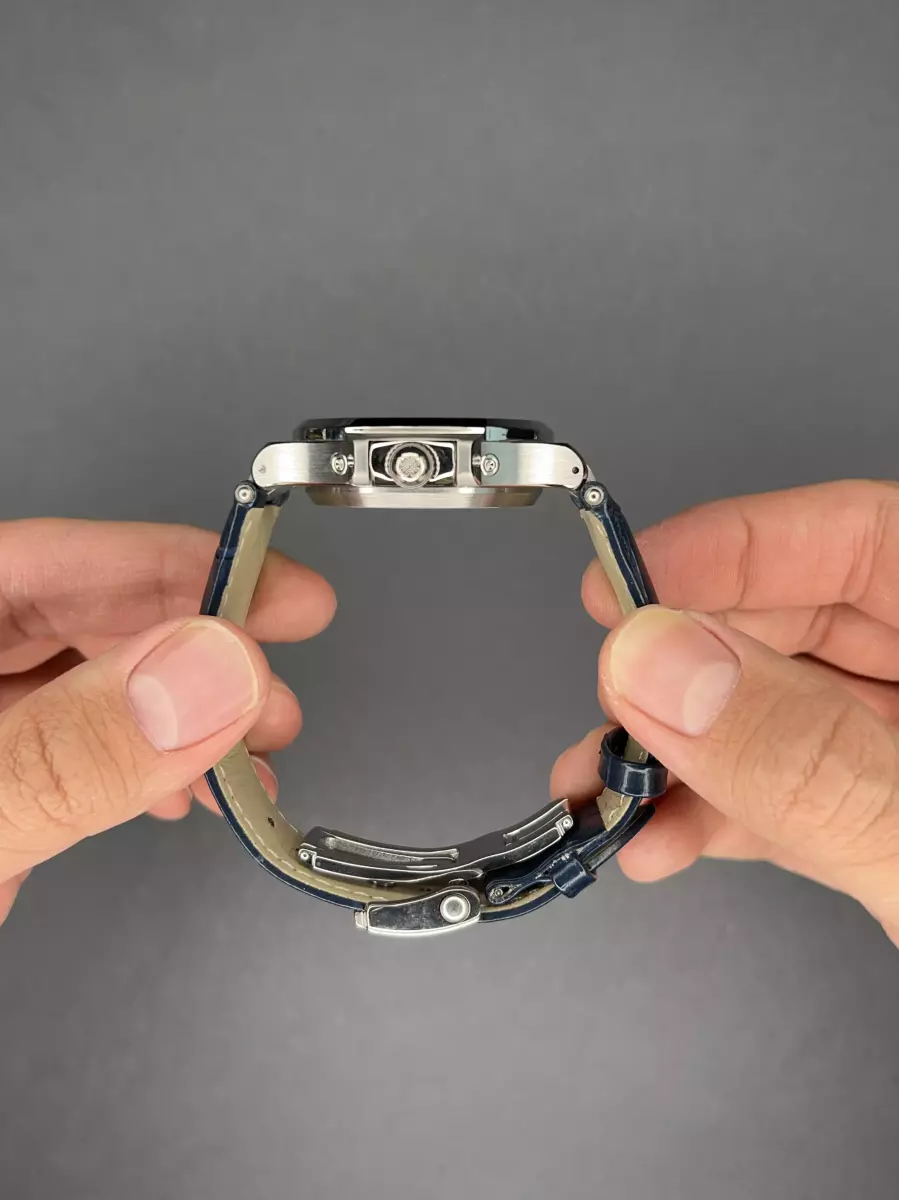 ساعت مچی پتک فیلیپ دو تقویم بند سرمه ای Patek Philippe Two Automatic Calendars