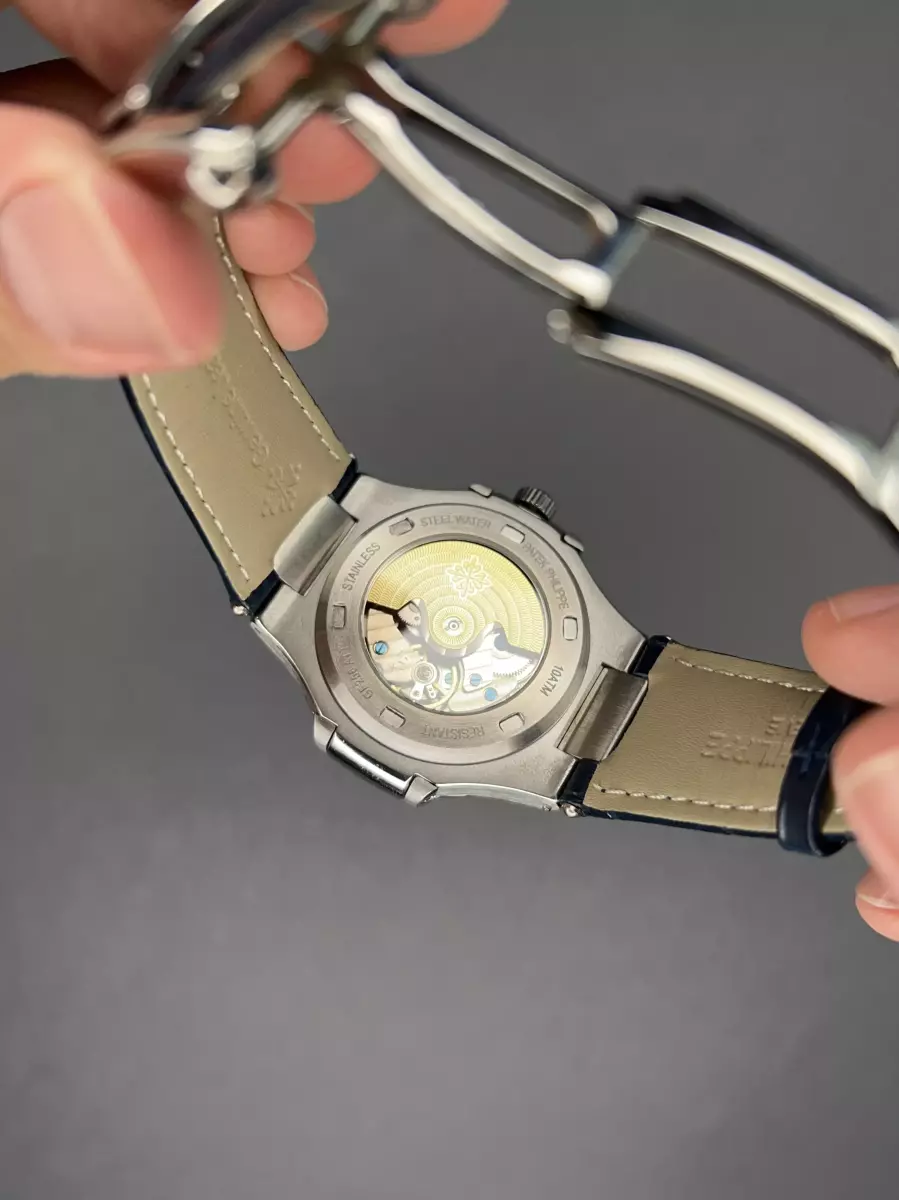 ساعت مچی پتک فیلیپ دو تقویم بند سرمه ای Patek Philippe Two Automatic Calendars