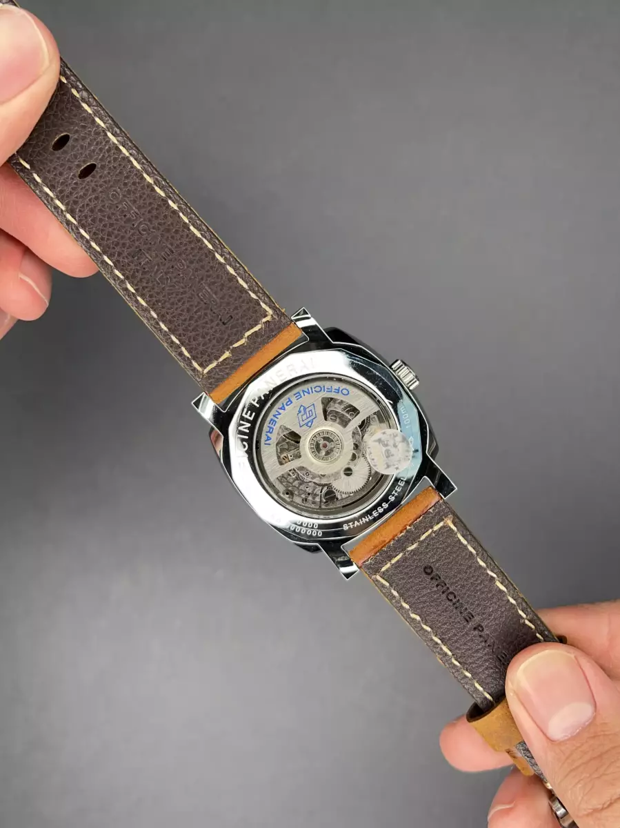 ساعت مچی پنرای رادیومیر بند چرمی صفحه سبز ثانیه بغل Panerai Radiomir