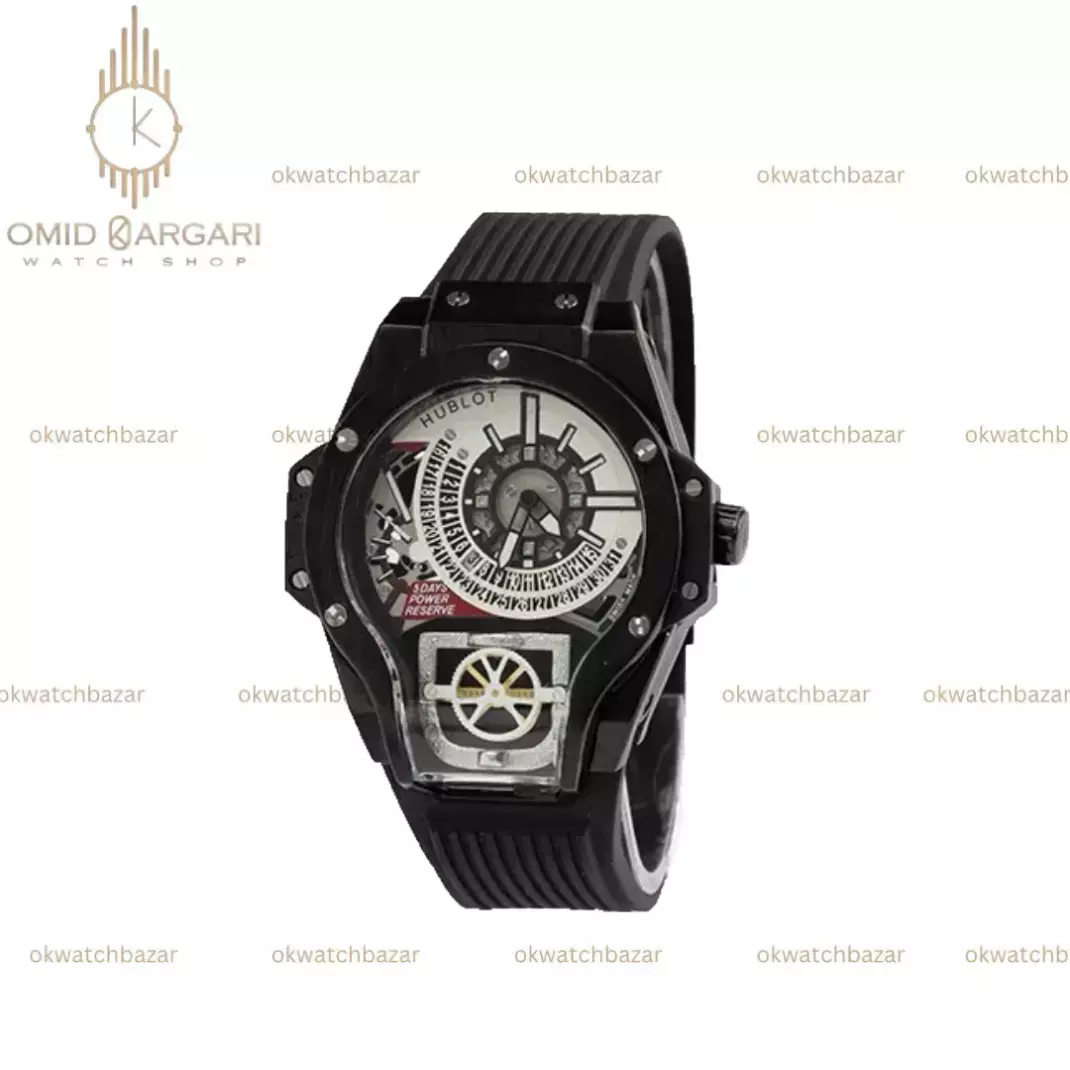 ساعت مچی اوبلو جمجمه‌ای تمام مشکی Hublot MP-09 Tourbillon Fullblack