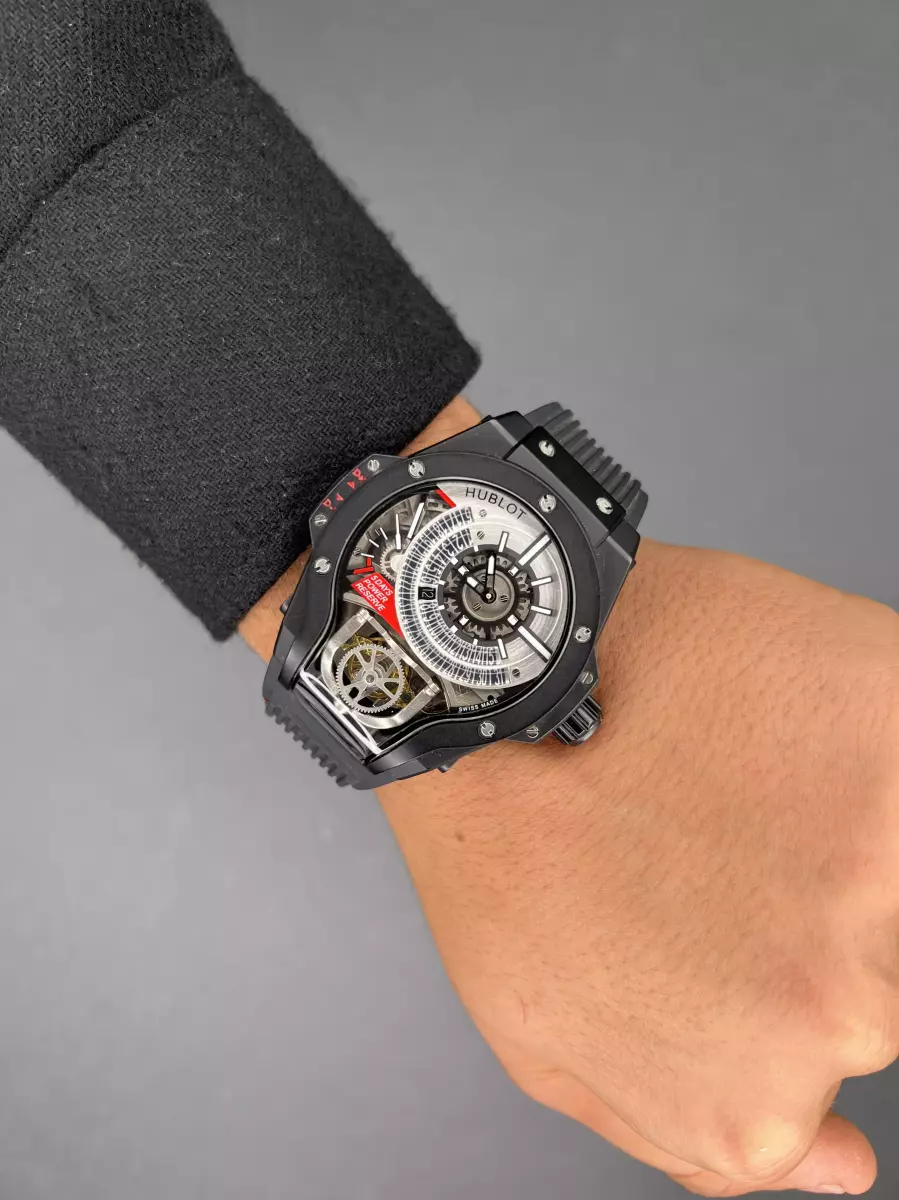 ساعت مچی اوبلو جمجمه‌ای تمام مشکی Hublot MP-09 Tourbillon Fullblack