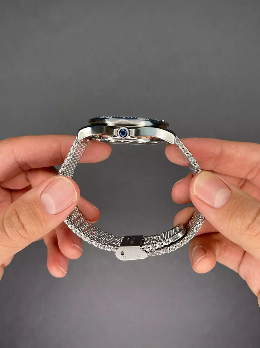 ساعت مچی امگا جیمز باند 007 حصیری صفحه طوسی Omega Seamaster