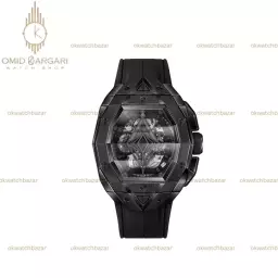 ساعت مچی اوبلو کهکشانی تمام مشکی Hublot Spirit of Big Bang Sang Bleu