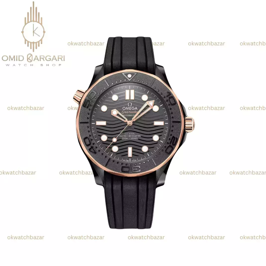ساعت مچی امگا سیمستر بزل رزگلد بند رابر Omega Seamaster