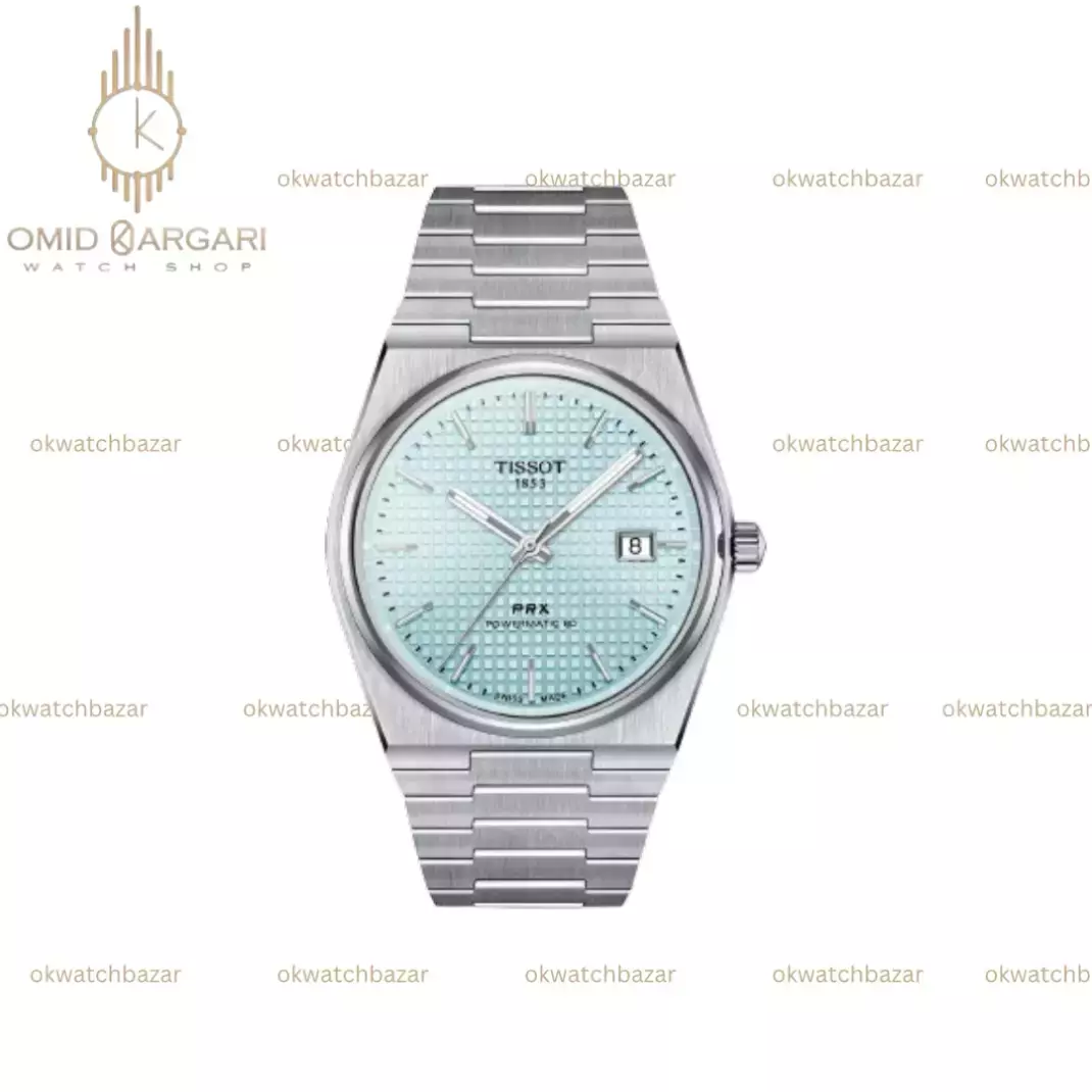 ساعت مچی تیسو پیاریکس صفحه آبی طرحدار Tissot PRX