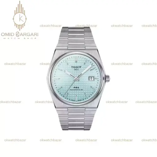 ساعت مچی تیسو پیاریکس صفحه آبی طرحدار Tissot PRX