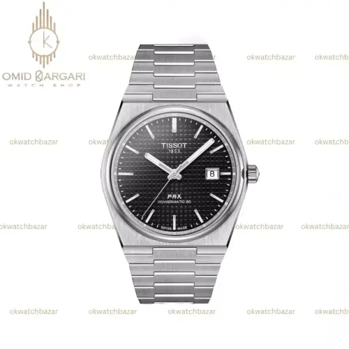 ساعت مچی تیسو پیاریکس صفحه مشکی طرحدار Tissot PRX